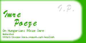 imre pocze business card